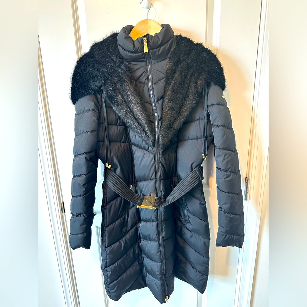 Women's Faux-Fur-Trim Hooded Puffer Coat